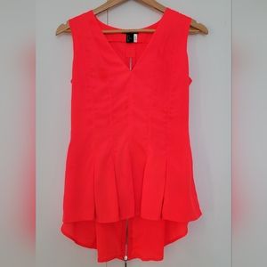 Neon pink blouse with zip H&M